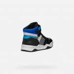 GEOX ΑΓΟΡΙ SNEAKERS  J367RF 054FU C0043 ΓΚΡΙ ΜΑΥΡΟ